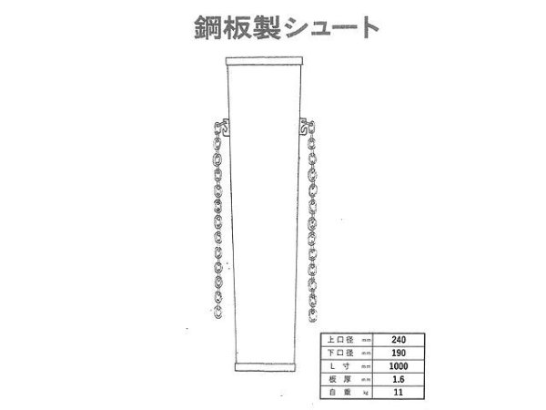 画像1: ノセ技研 鋼板製シュート(受注生産) (1)