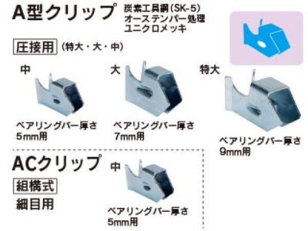 画像1: 片岡産業 グレーチング用部品クリップ (1)