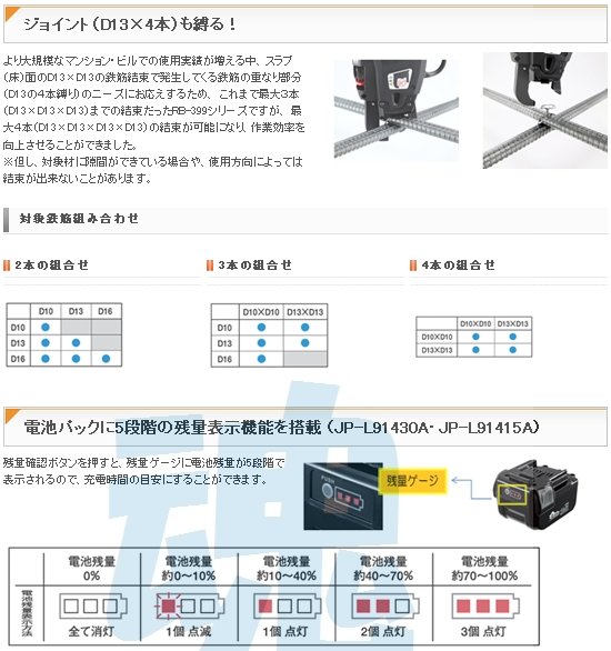 マックス鉄筋結束機20周年記念 限定カラー青色モデルRB-399A（DB）-FB2C（3.0Ah電池2個付き）完売 - 最新ネタはプロショップ工具魂から