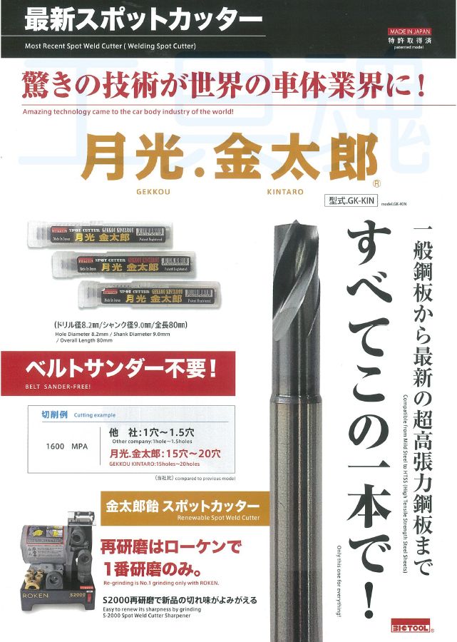 ビック・ツール/BIC TOOL高硬度スポットカッター 月光・金太郎GK-KIN